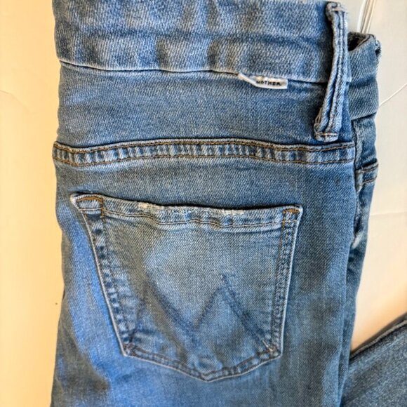 MOTHER Jeans High Waisted Looker Jeans Ankle Fray size 26 - Picture 5 of 9
